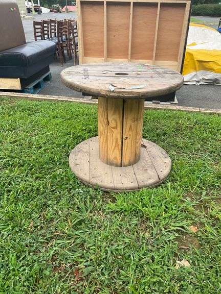 Wooden Spool With 24-Inch Height and 28-Inch Diameter