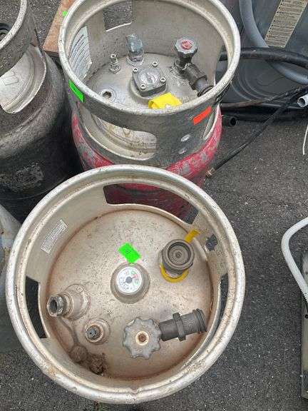 Four Empty Forklift Propane Cylinders