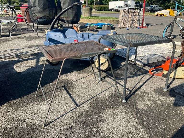 Mesh Patio Tables With Metal Frames