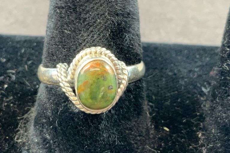 Sterling silver chrysocolla ring size 6.5