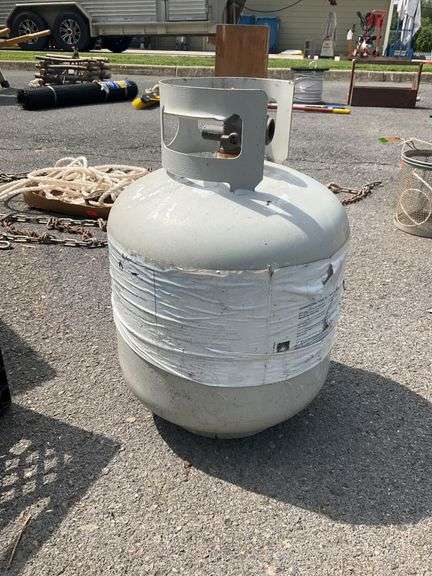 Empty Propane Tank with AmeriGas Branding