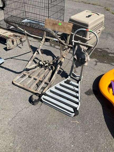 Two Metal Tree Stands with Platform Design