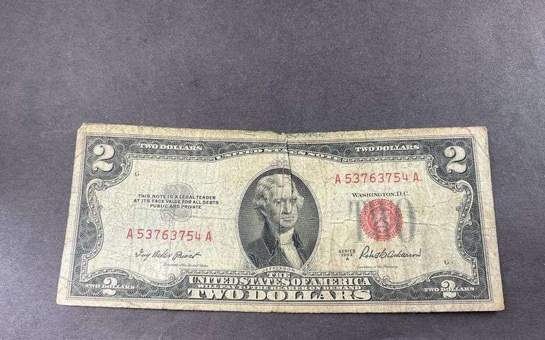 $2.00 Bill Red Seal Series 1953 A