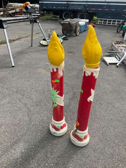 Holiday Candle-Themed Light-Up Blow Molds