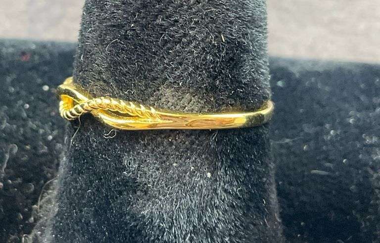 Gold over sterling silver ring size 6