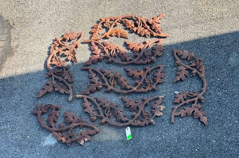 Decorative Iron Works With Leaf and Acorn Designs