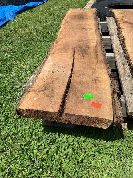 Natural Hardwood Slab, Approximately 56″ Length and 11.5″ Width Per End