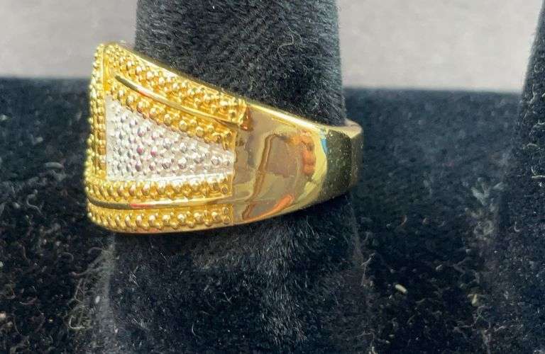 Diamond accent ring size 7 Goldplated