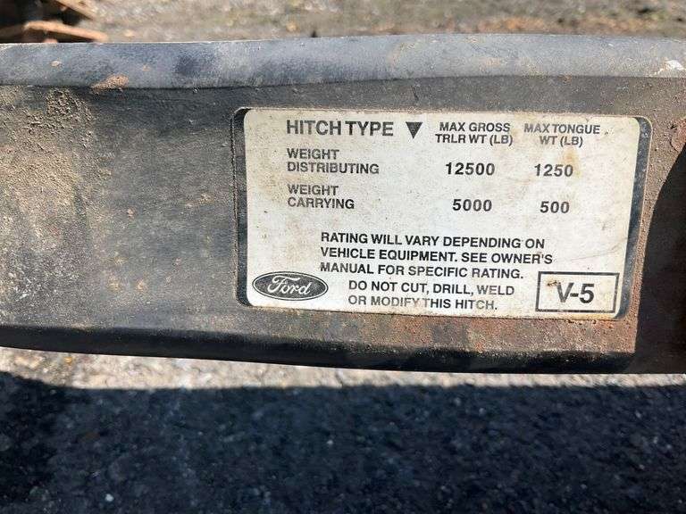 Ford V-5 Trailer Hitch Receiver with Mounting Hardware