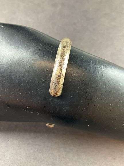 “LSJ” Silver Cuff Bracelet 11 grams Sterling Silver size 2"