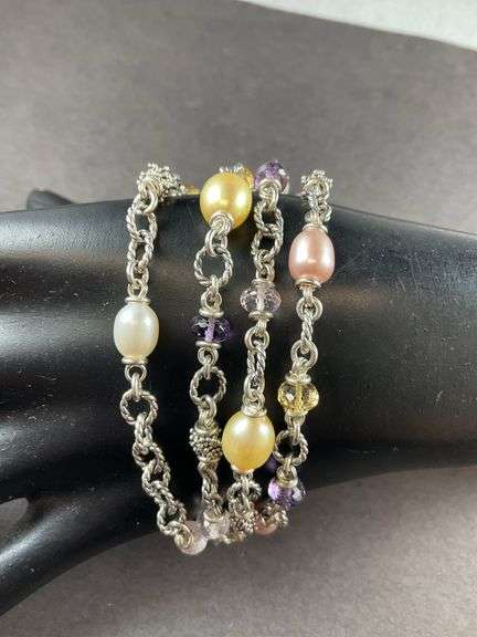 Four Strand Bracelet by Michael Dawkins 36.8 grams Sterling Silver size 6.5"