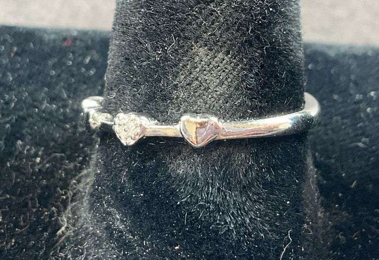 Sterling silver heart ring size 8