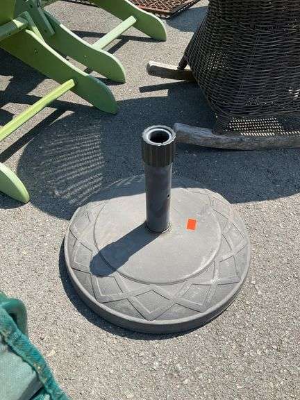 Outdoor Umbrella Base with Textured Pattern