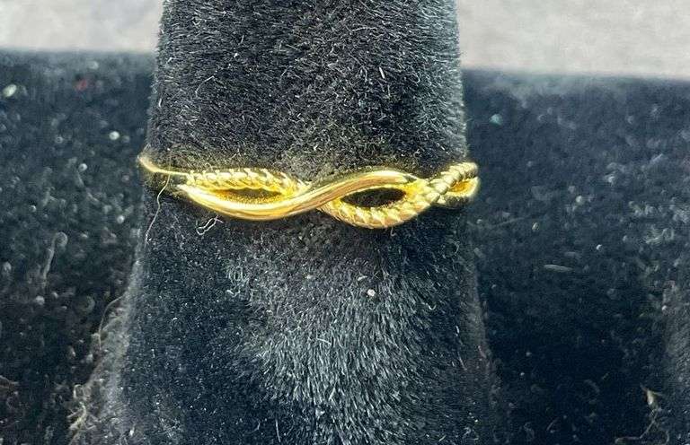 Gold over sterling silver ring size 6