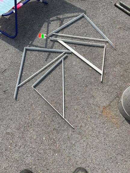 Four Metal Wall Brackets in Geometric Design