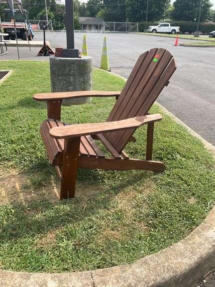 Outdoor Adirondack-Style Chair in Brown Finish