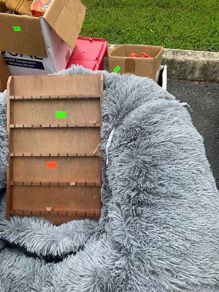 Household Items, Tools, and Display Shelf Lot