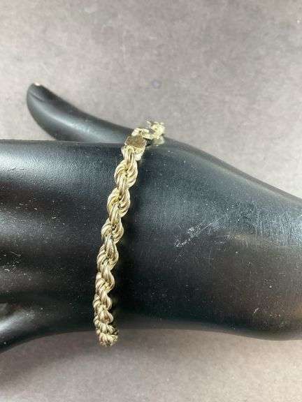 Twisted Bracelet Made In Italy 8.8 grams Sterling Silver size 8"
