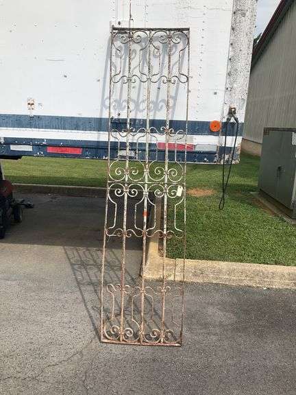Ironworks Panel with Decorative Scroll Design, 87”Hx21.5”W
