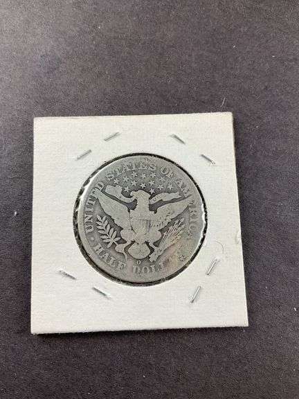 1908 O barber half dollar
