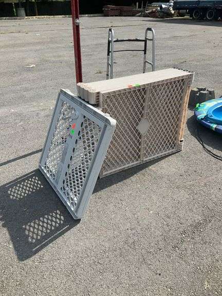 8-Panel Vented Playpen and Hallway Gate Set