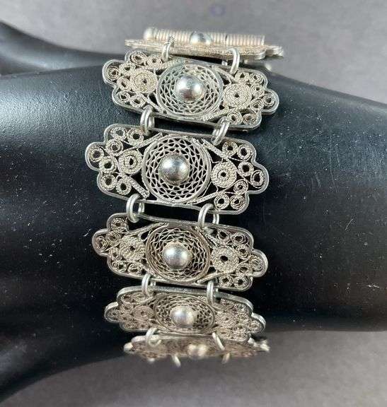 Vintage Bracelet With Silver Balls 27.2 grams Sterling Silver size 6" Mexico