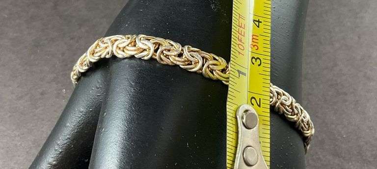 Plain Silver Bracelet 7.3 grams Sterling Silver size 8"