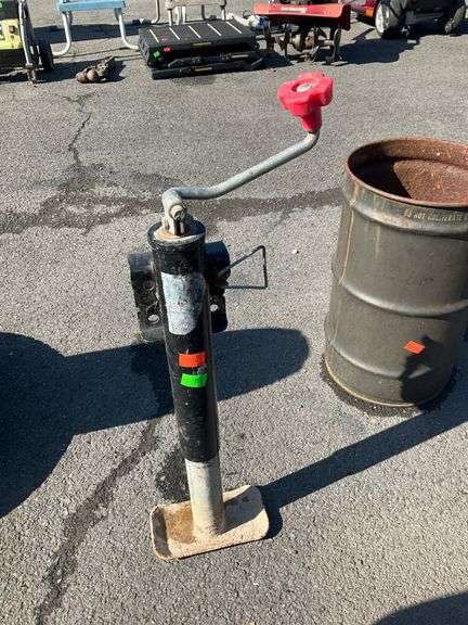 Metal Trailer Jack with Swivel Handle and Base Plate
