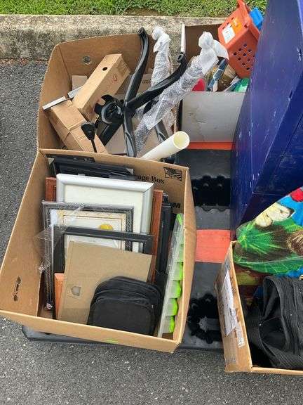Household Items, Including Framed Pictures, Vacuum, and Decorative Pieces