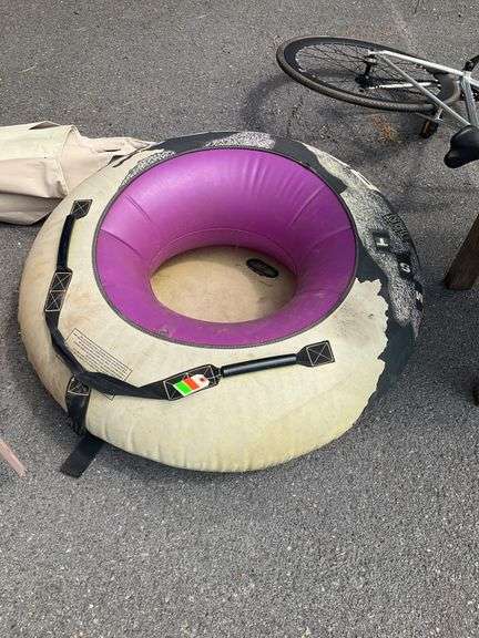 Bronco Inflatable Tube with Purple Interior and Handles