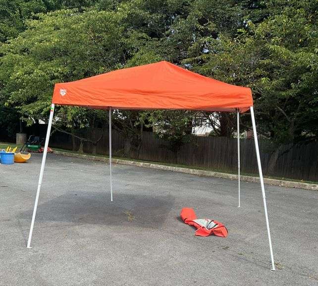 Quest 10×10 Slant Leg Canopy With Anchors and Carrying Bag