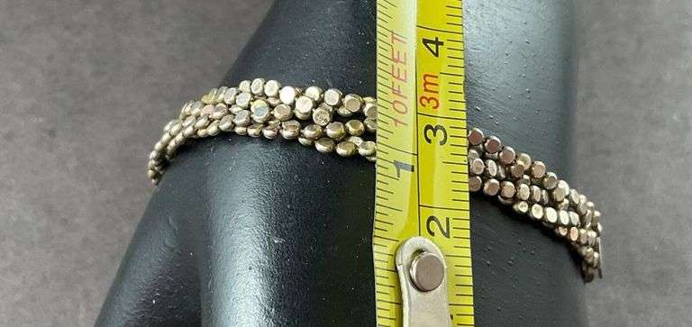 Four Strand Bracelet Milor Silver Made In Italy 9.8 grams Sterling Silver size 7.5"