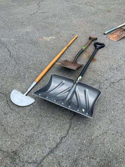 Three Shovels with Metal and Plastic Components