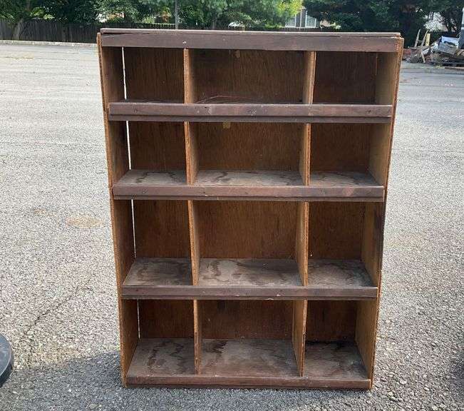 Wooden Divided Organizer with 12 Cubbies