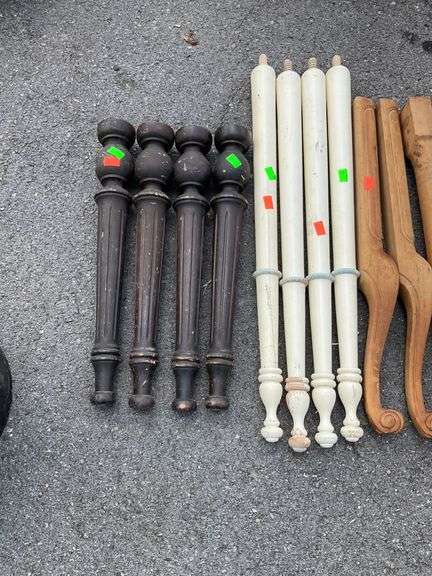 Table or Furniture Legs in Two Sets of Four and Two Pairs