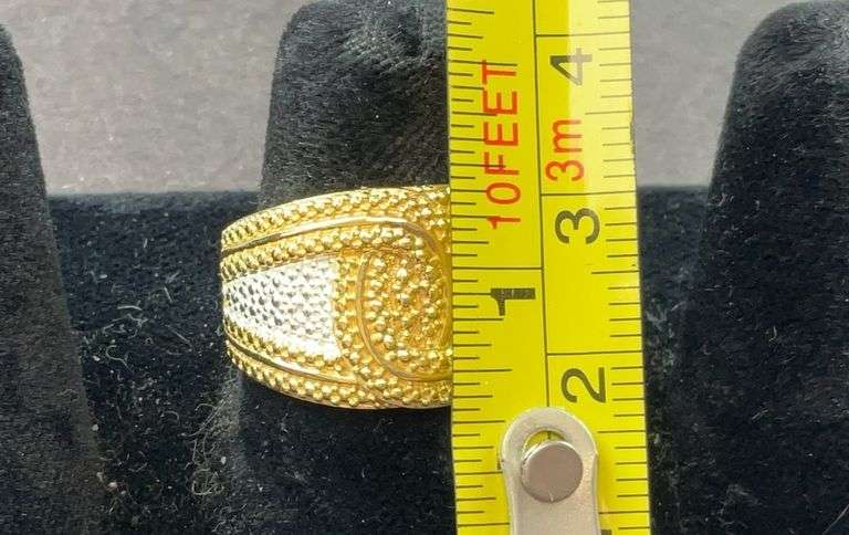 Diamond accent ring size 7 Goldplated