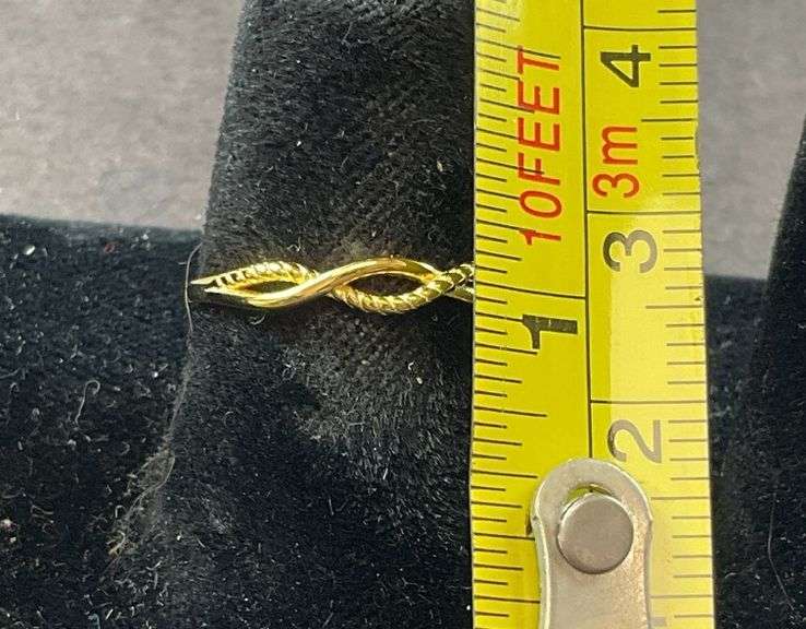 Gold over sterling silver ring size 6