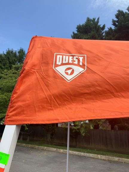 Quest 10×10 Slant Leg Canopy With Anchors and Carrying Bag