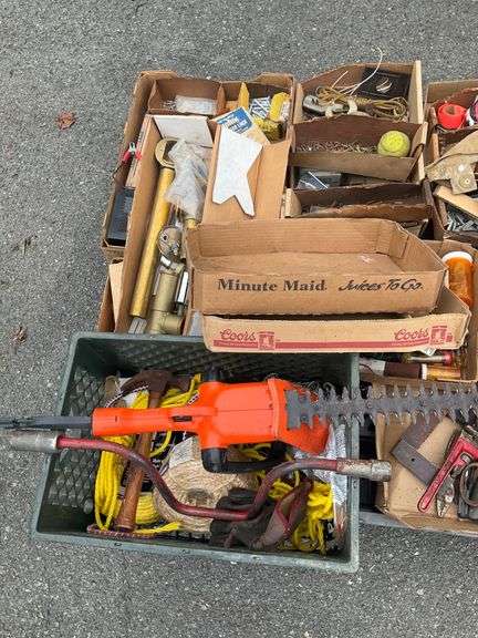 Pallet Lot of Assorted Tools, Hand Tools, and Miscellaneous Items from the Estate of George R. Rotenberry