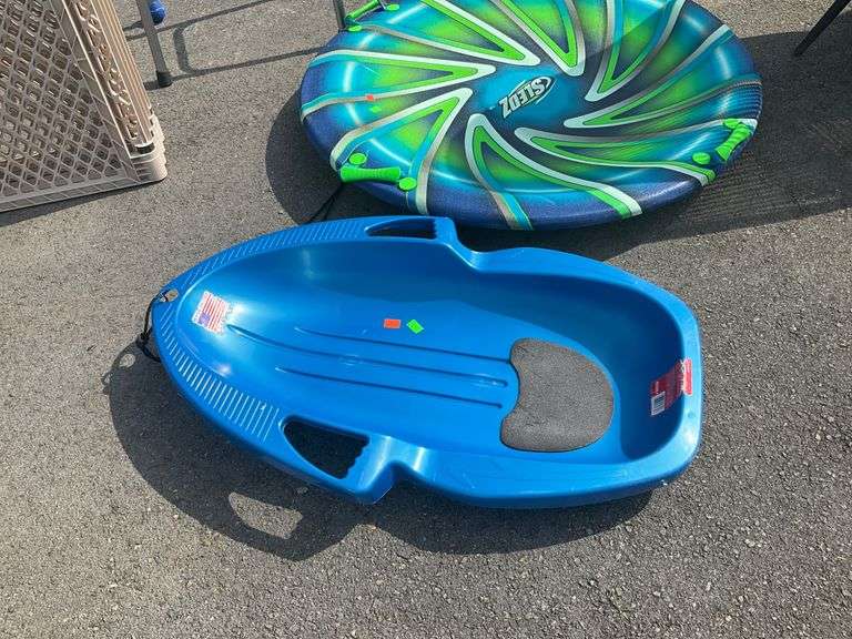 Foam Sled with Four Handles and Plastic Sled Set