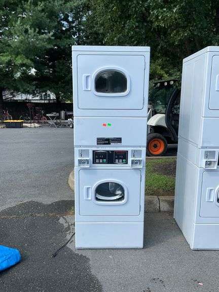 Speed Queen Stacked Commercial Double Dryer With Coin-Operated Controls