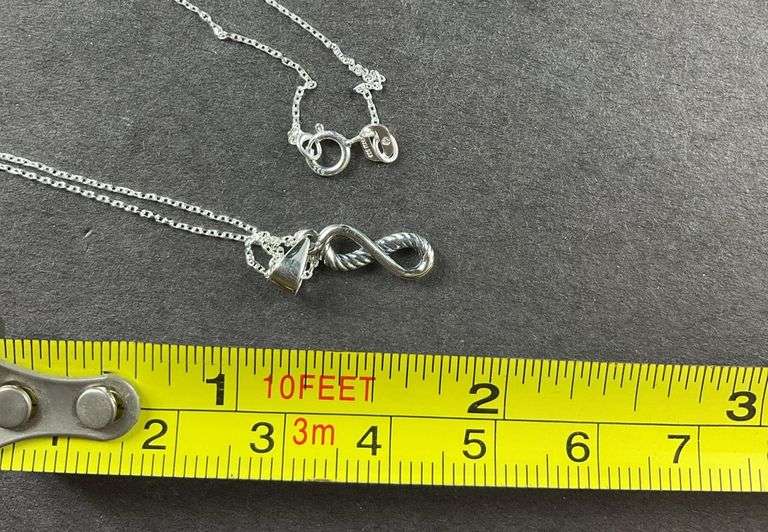 Sterling silver infinity necklace 18in