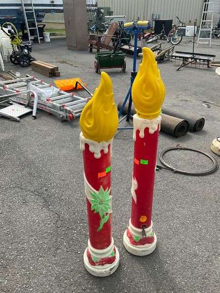 Holiday Candle-Themed Light-Up Blow Molds