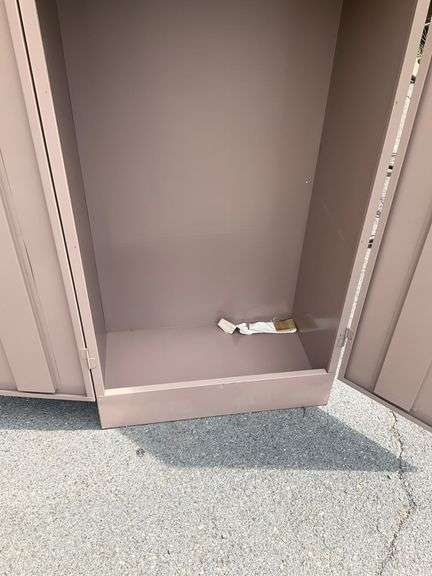 Metal Two-Door Cabinet with Interior Shelf, 30”Lx19”Wx63”H