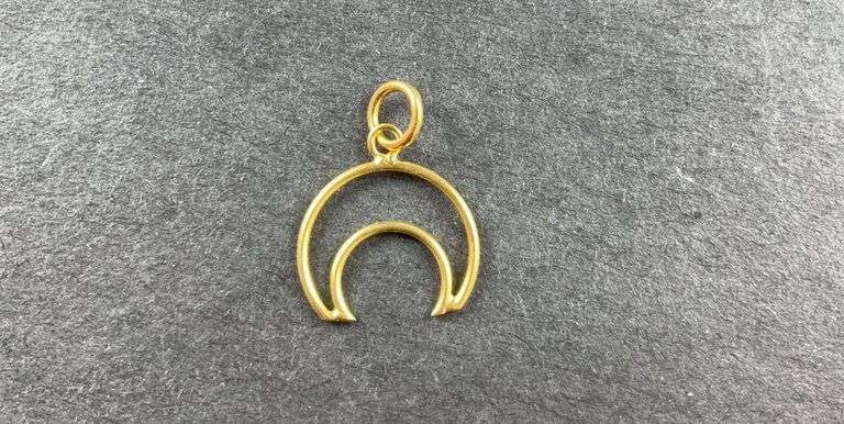 Goldtone moon pendant