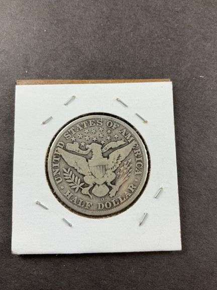 1908O barber half dollar