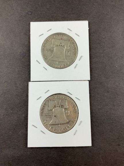 Two Franklin half dollars 1950 and 1950D