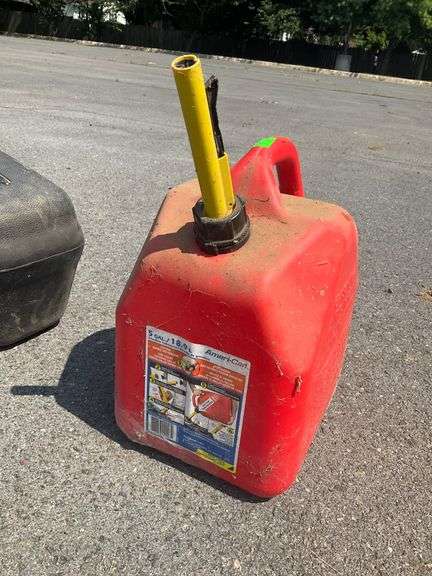 Five-Gallon Ameri-Can Fuel Can With Yellow Spout