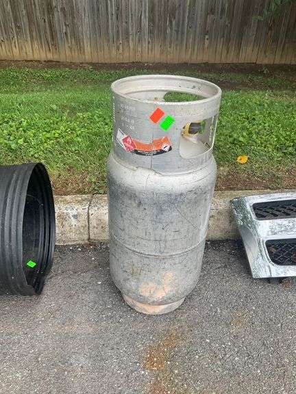 Propane Tank for Forklift Application, Approximately Half Full