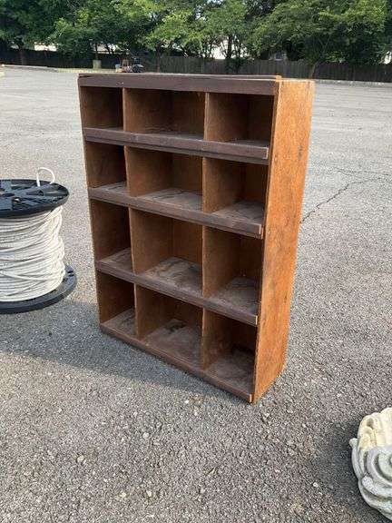 Wooden Divided Organizer with 12 Cubbies